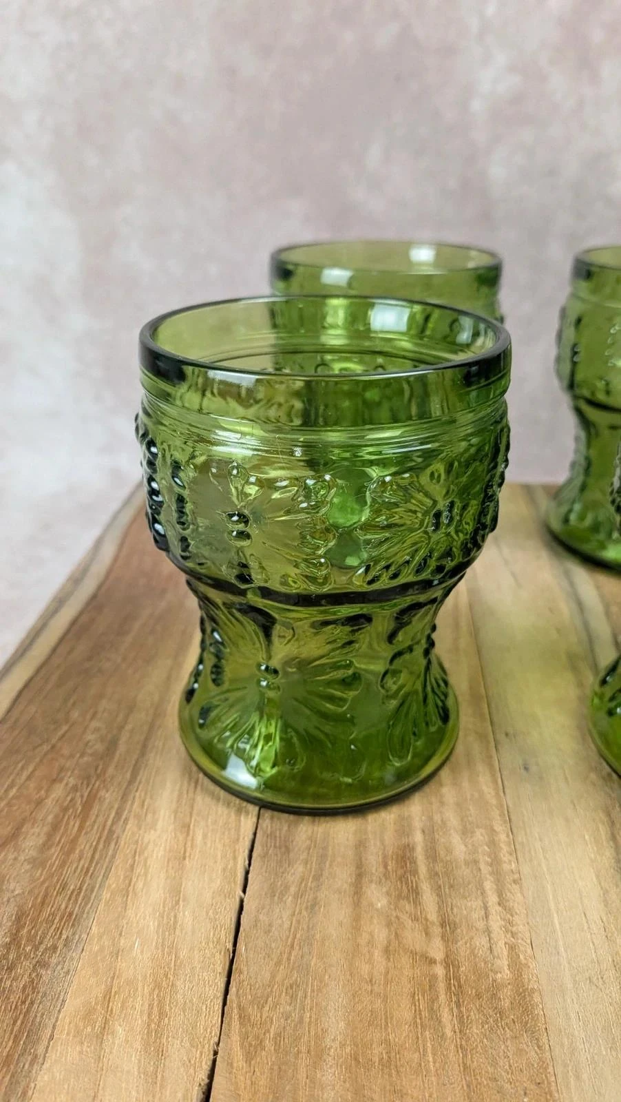 Service à orangeade/citronnade vintage carafe 6 verres verts Italie – photo 3
